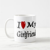 Mug I Love My Girlfriend mignon texte noir (Gauche)