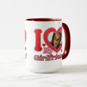 Mug I Love My Girlfriend Petit ami Femme Mari Photo (Devant droit)
