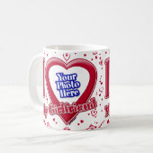 Mug I Love My Girlfriend Photo Coeurs rouges (Devant gauche)