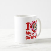 Mug I Love My Girlfriend Photo personnalisée (Devant droit)