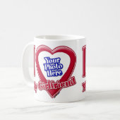 Mug I Love My Girlfriend Photo Red Heart (Devant gauche)