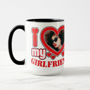 Mug I Love My Girlfriend Photo Texte personnalisé