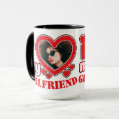 Mug I Love My Girlfriend Photo Texte personnalisé (Devant gauche)