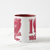 Mug I Love My Girlfriend rouge - coeur (Centre)