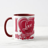 Mug I Love My Girlfriend rouge - coeur (Gauche)