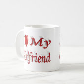 Mug I Love My Girlfriend texte mignon (Devant gauche)