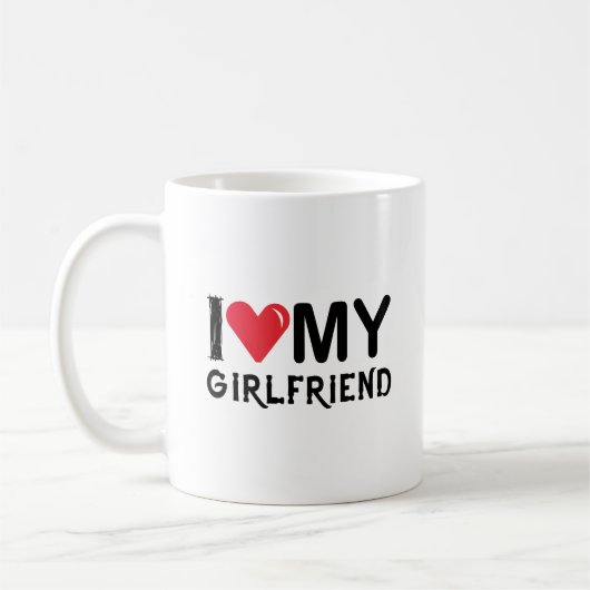 Mug I Love My Girlfriend-Valentines Day-Romantic-Funny (Gauche)