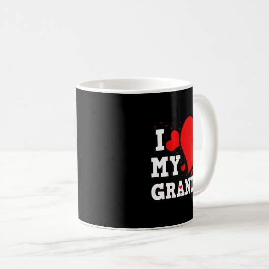 Mug I Love My Grandpa Valentines Day Family Matching G (Devant droit)