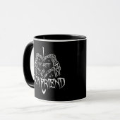 Mug I Love My Hot Boyfriend Halloween Skeleton Drôle (Devant gauche)