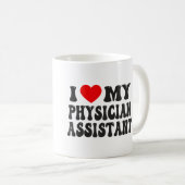 Mug I Love My Physician Assistant Funny Valentine Red  (Devant droit)