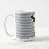 Mug I love my Pug Gray Lined (Gauche)
