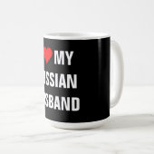Mug "I Love my Russian Husband" T-Shirt (Devant droit)