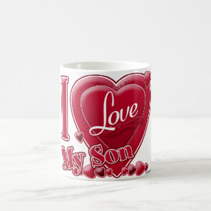 Mug I Love My Son rouge - coeur