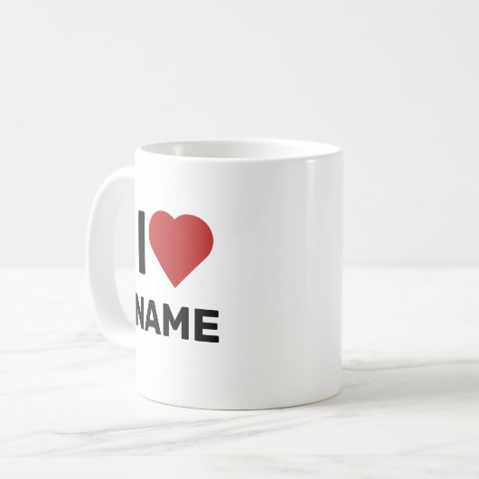 Mug I Love Name (Devant gauche)