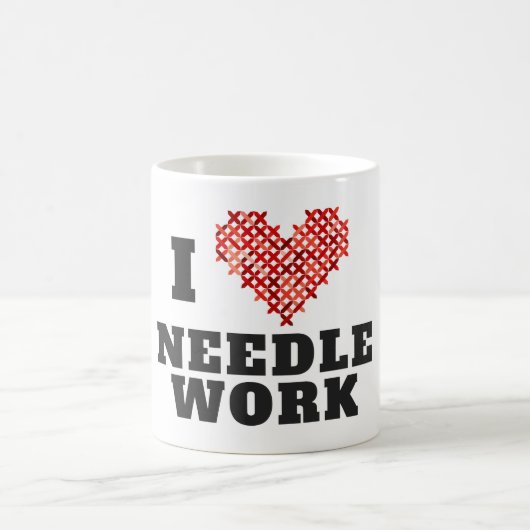 Mug I Love Needlework Cross Stitch (Centre)