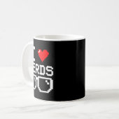 Mug I Love Nerds I Heart Nerds For Science Book Knowle (Devant gauche)