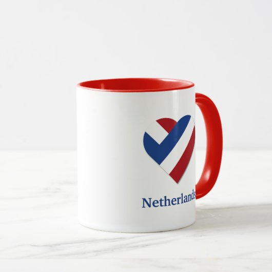 Mug I Love Netherlands Flag (Devant droit)