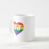 Mug I Love New Jersey Rainbow Heart (Devant gauche)