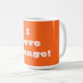 Mug I Love Orange (Devant droit)