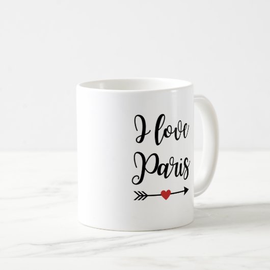 Mug "I Love Paris" (Devant droit)