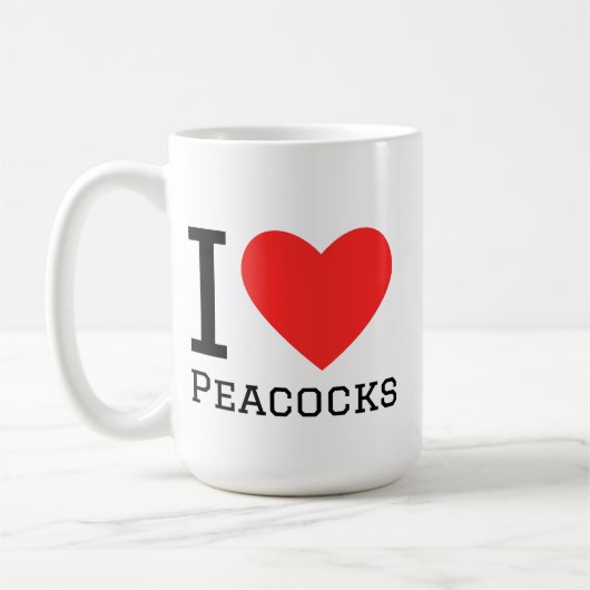 Mug I love peacocks  (Gauche)