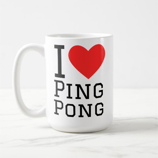 Mug I love ping pong (Gauche)