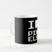 Mug I Love Pixels, design geek, art des pixels (Devant gauche)