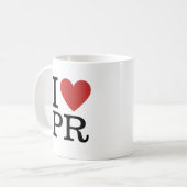 Mug I ❤️ Love PR - PR Département ou firme (Devant gauche)