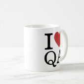 Mug I ❤️ Love QA - Département de l'assurance qualité  (Devant droit)