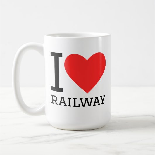 Mug I love railway  (Gauche)