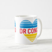 Mug I Love RD Congo, Congo-Kinshasa Coeur (Devant droit)