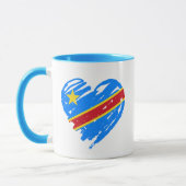 Mug I Love RDC - Congo Congo Drapeau Entendu (Gauche)