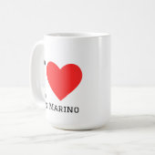 Mug I love San Marino square sticker (Devant gauche)