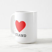 Mug I love scotland square sticker (Devant gauche)
