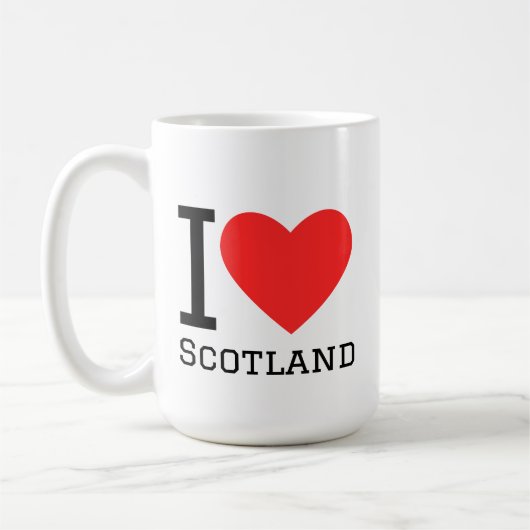 Mug I love scotland square sticker (Gauche)