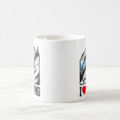 Mug I Love Skiing Retro Skier Mountain Graphic (Centre)