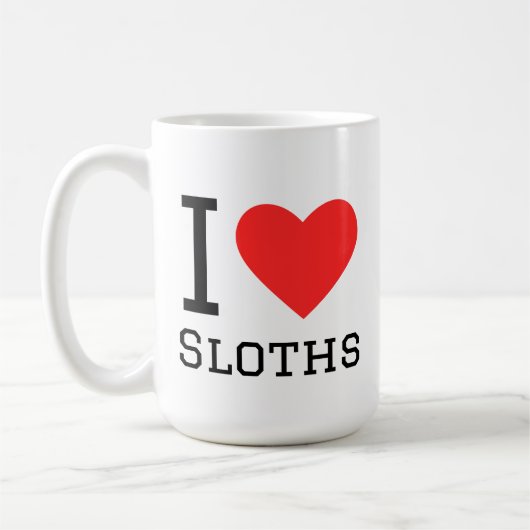 Mug I love sloths (Gauche)