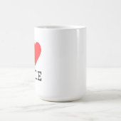 Mug I love smile square sticker (Centre)