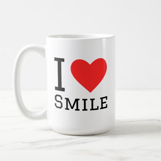 Mug I love smile square sticker (Gauche)