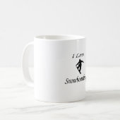 Mug I Love Snowboard (Devant gauche)