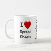 Mug I Love Spreadsheet - Rude Reasons Why! (Gauche)