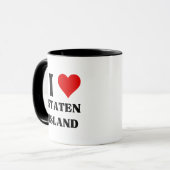 Mug I Love Staten Island Heart Meme Funny (Devant gauche)
