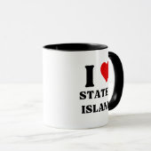 Mug I Love Staten Island Heart Meme Funny (Devant droit)