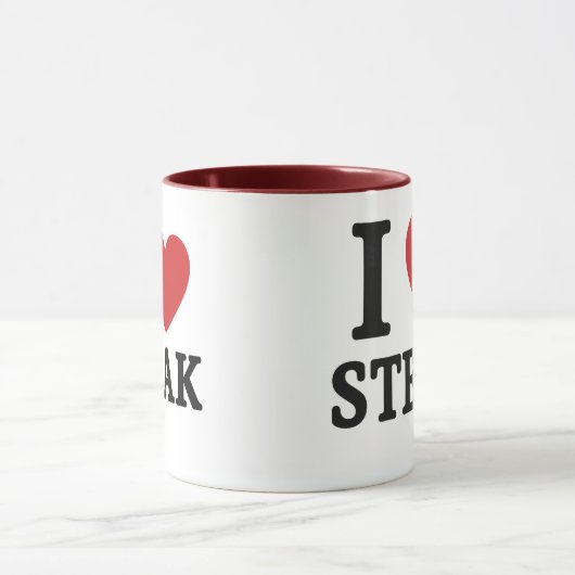 Mug I Love Steak – Funny Meat Lover & BBQ Shirt (Centre)
