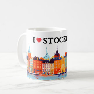 Mug I Love Stockholm Peinture | Voyage | Café