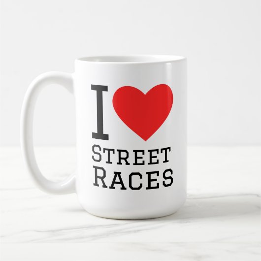 Mug I love street races (Gauche)