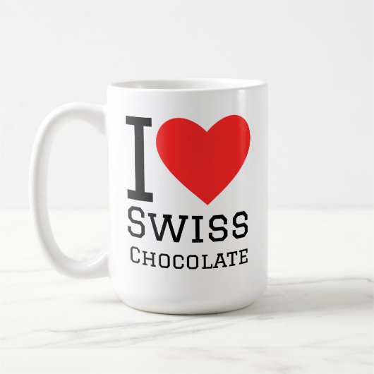 Mug I love Swiss chocolate (Gauche)