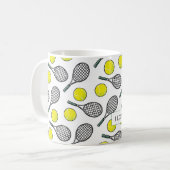 Mug I LOVE TENNIS Balls Racquets Chic Sports Fun (Devant gauche)