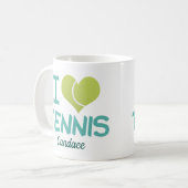 Mug I Love Tennis Cute Custom (Devant gauche)
