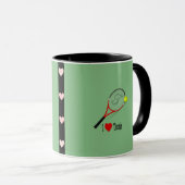 Mug I Love tennis, design polaire (Devant droit)